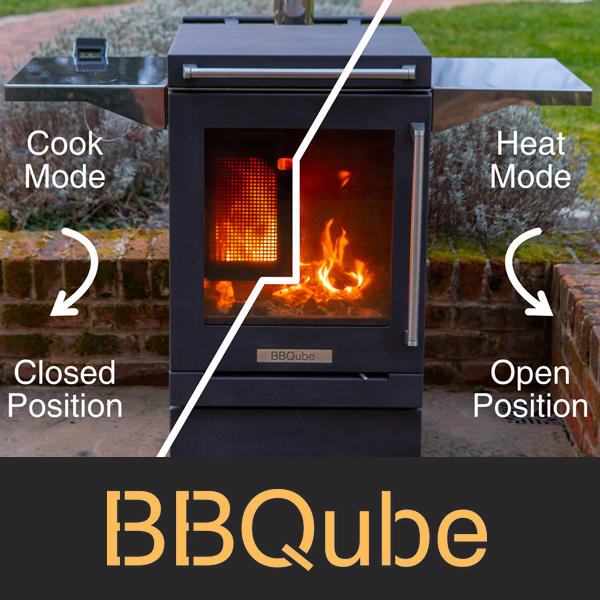 BBQube 2-Wheel Base - Outdoor Wood Burning Grill & Heater